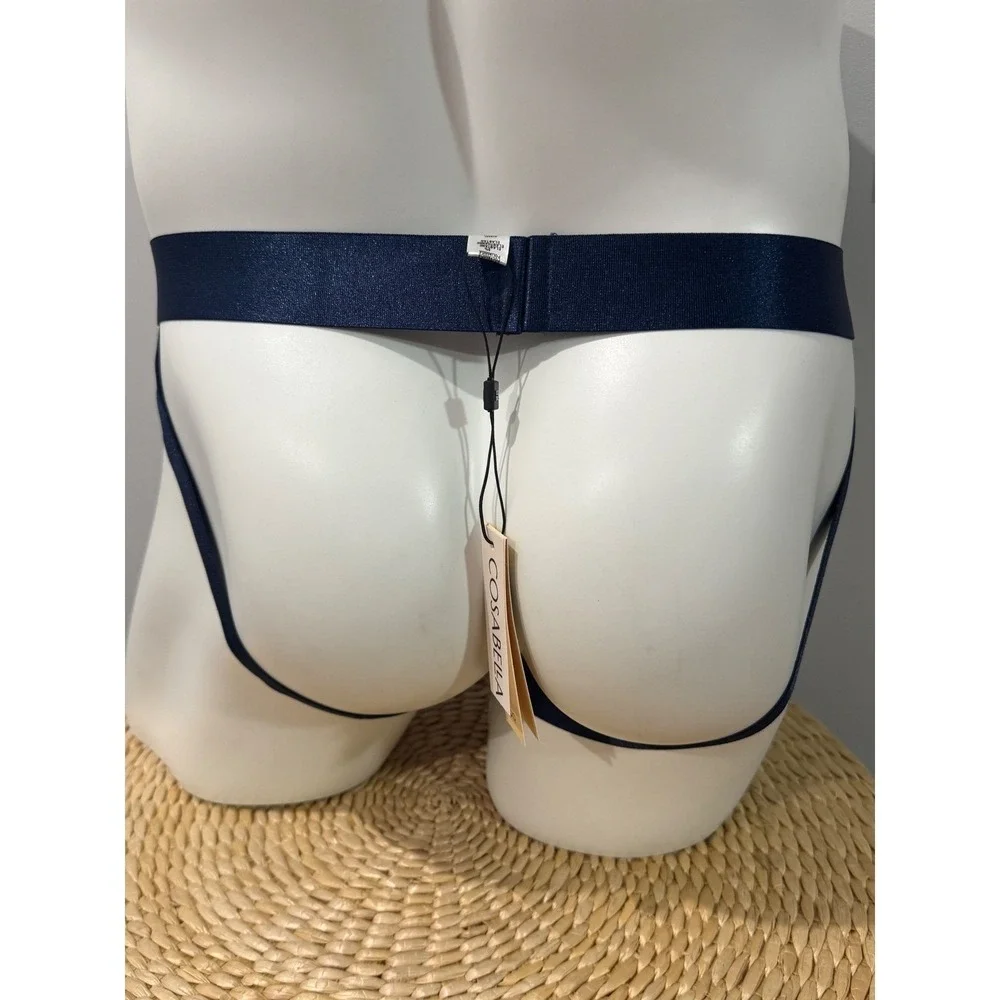 Cosabella Luxury Italian Lace Jock Strap Mini Jazzy Blue Size‎ S